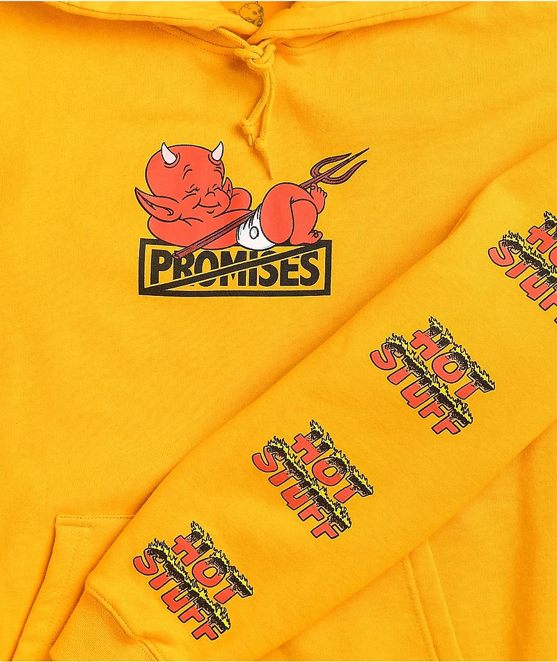 Broken Promises x Hot Stuff Chillax Gold Hoodie