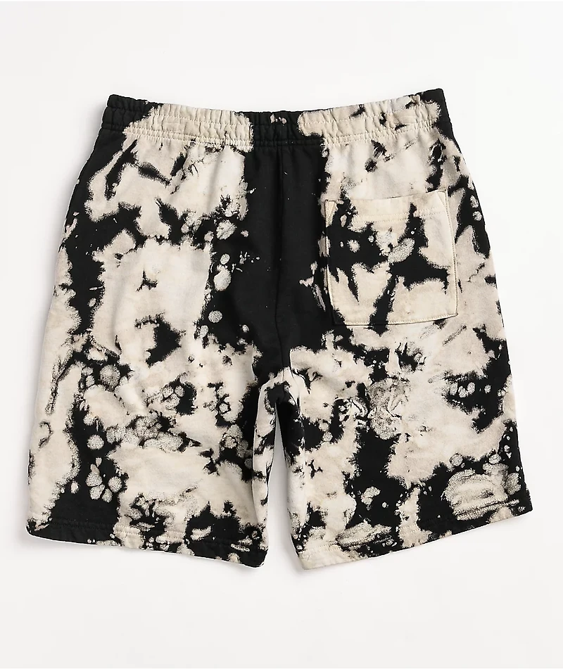 Broken Promises x Hot Stuff Daydreaming White & Black Tie Dye Sweat Shorts