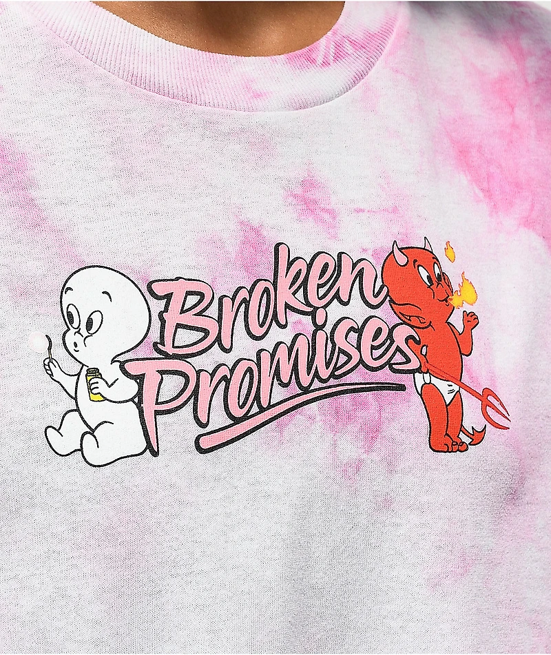 Broken Promises x Hot Stuff Casper Burst My Bubble Pink Tie Dye T-Shirt