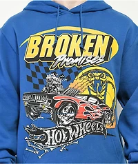 Broken Promises x Hot Wheels Heart Race Blue Hoodie