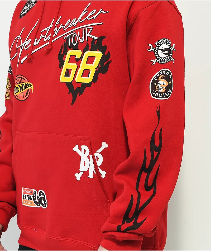 Broken Promises x Hot Wheels Heartbreak Tour Red Hoodie