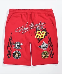 Broken Promises x Hot Wheels Heartbreaker Red Sweat Shorts