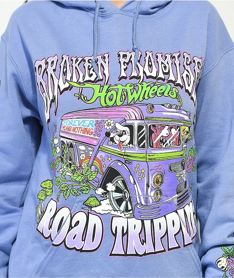 Broken Promises x Hot Wheels Road Trippin Purple Hoodie