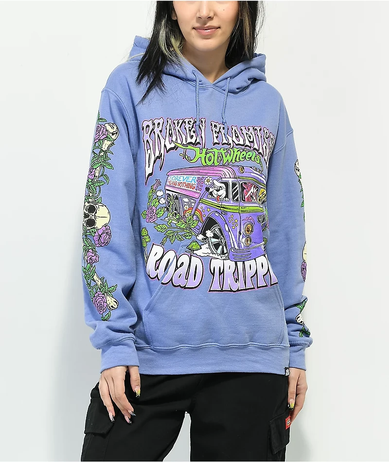 Broken Promises x Hot Wheels Road Trippin Purple Hoodie
