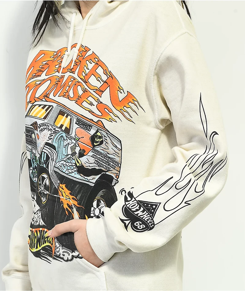 Broken Promises x Hot Wheels See You Again Natural Hoodie