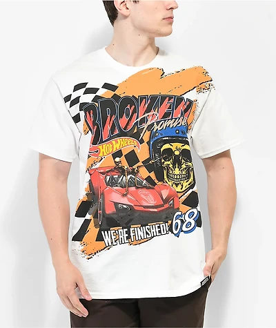 Broken Promises x Hot Wheels We're Finished White T-Shirt