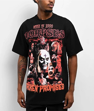 Broken Promises x House Of 1000 Corpses Crewcify Black T-Shirt