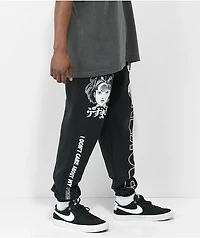 Broken Promises x Junji Ito I Don't Care Black Sweat Pants