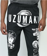Broken Promises x Junji Ito I Don't Care Black Sweat Pants