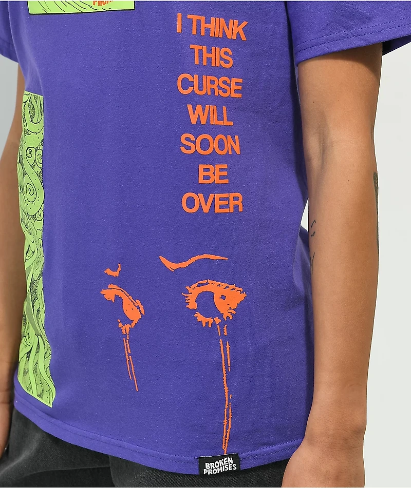 Broken Promises x Junji Ito The Curse Purple T-Shirt