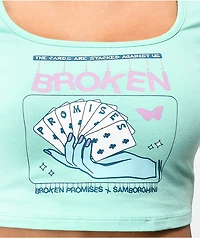 Broken Promises x Samborghini Slight Of Hand Mint Crop Top