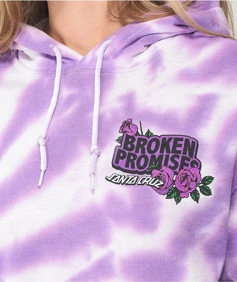 Broken Promises x Santa Cruz Flutter Purple Tie Dye Hoodie