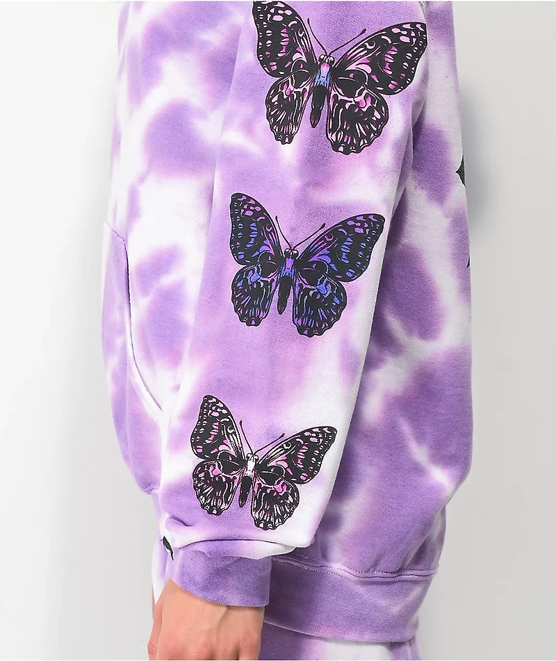 Broken Promises x Santa Cruz Flutter Purple Tie Dye Hoodie
