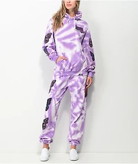 Broken Promises x Santa Cruz Flutter Purple Tie Dye Hoodie