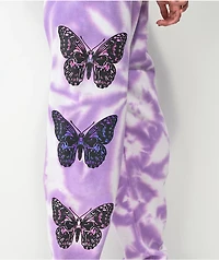 Broken Promises x Santa Cruz Flutter Purple Tie Dye Sweatpants