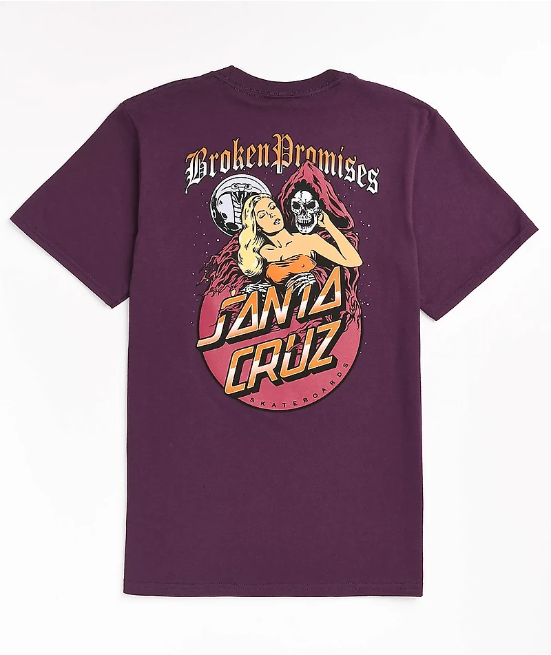 Broken Promises x Santa Cruz Smother Purple T-Shirt