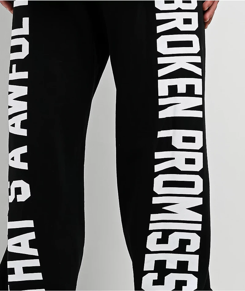 Broken Promises x That's A Awful Lot Of Cough Syrup Classic Black Sweatpants