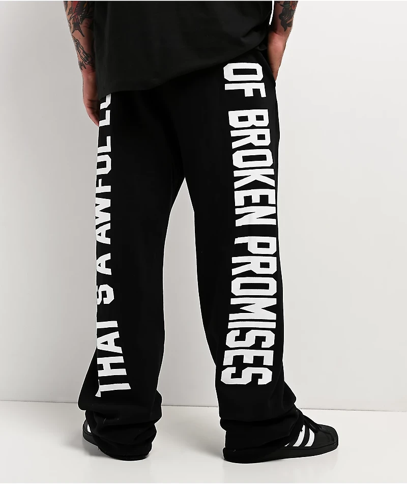 Broken Promises x That's A Awful Lot Of Cough Syrup Classic Black Sweatpants