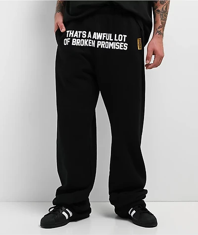 Broken Promises x That's A Awful Lot Of Cough Syrup Classic Black Sweatpants