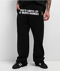 Broken Promises x That's A Awful Lot Of Cough Syrup Classic Black Sweatpants