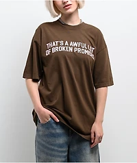 Broken Promises x That's A Awful Lot Of Cough Syrup Classic Brown T-Shirt