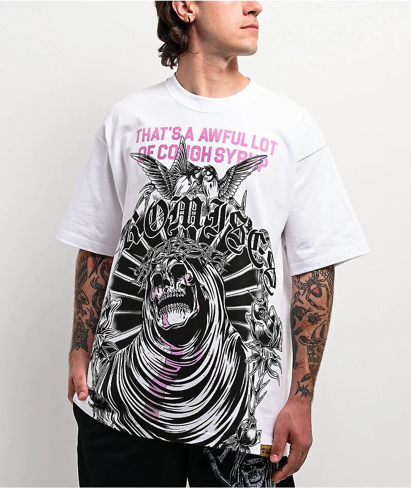 Broken Promises x That's A Awful Lot Of Cough Syrup Crying Dove White T-Shirt