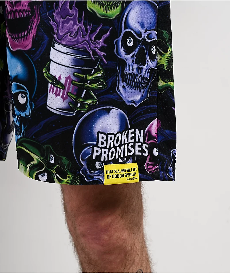 Broken Promises x That's A Awful Lot Of Cough Syrup Drank Mesh Shorts