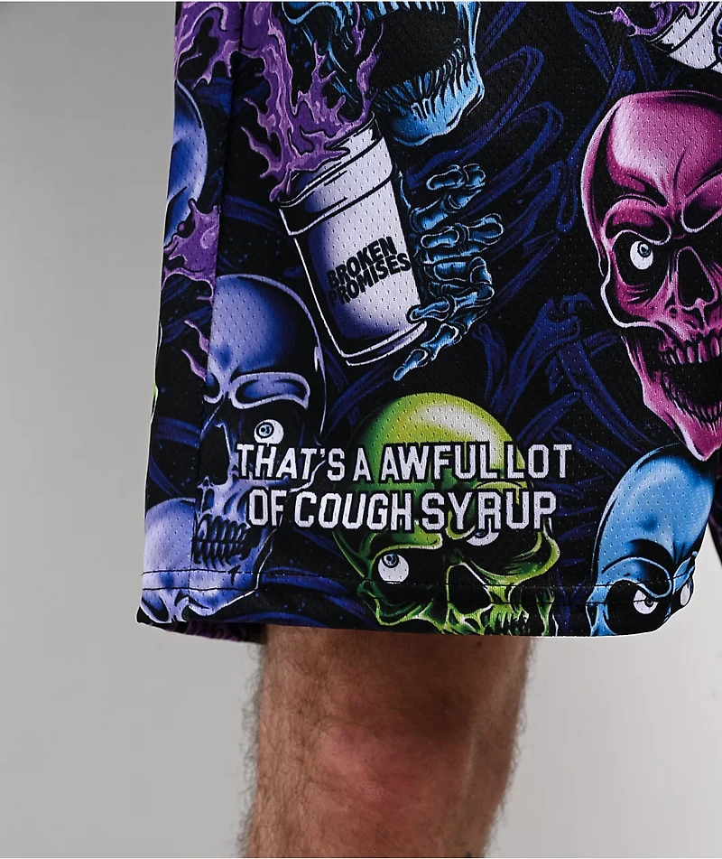 Broken Promises x That's A Awful Lot Of Cough Syrup Drank Mesh Shorts
