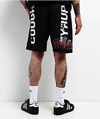 Broken Promises x That's A Awful Lot Of Cough Syrup Ghetto Bird Black Mesh Shorts