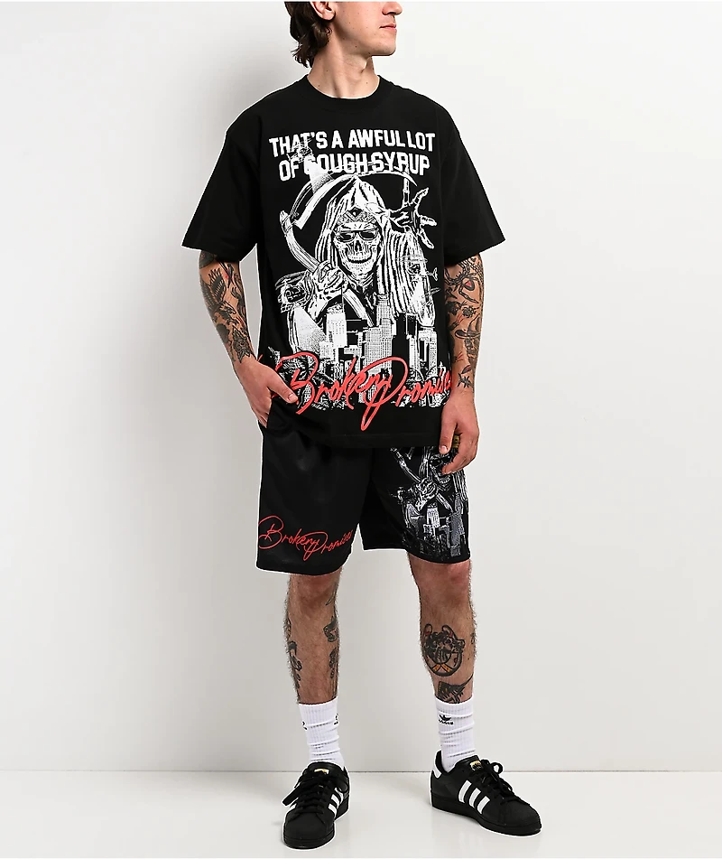 Broken Promises x That's A Awful Lot Of Cough Syrup Ghetto Bird Black T-Shirt