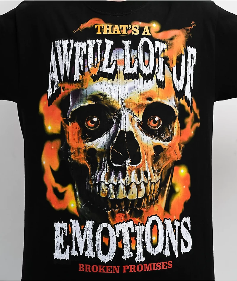 Broken Promises x That's A Awful Lot Of Cough Syrup Lot Of Emotions Black T-Shirt
