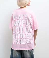 Broken Promises x That's A Awful Lot Of Cough Syrup Splash Pink T-Shirt