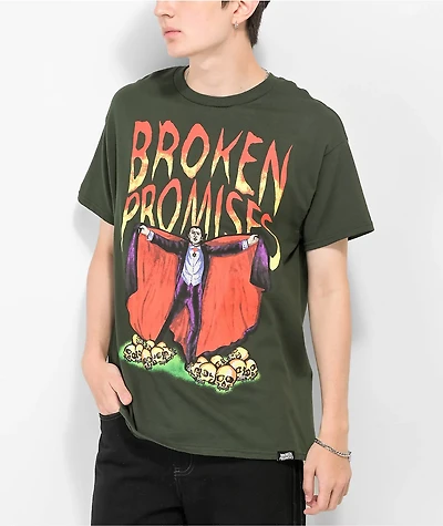 Broken Promises x Universal Love Sucks Forest Green T-Shirt