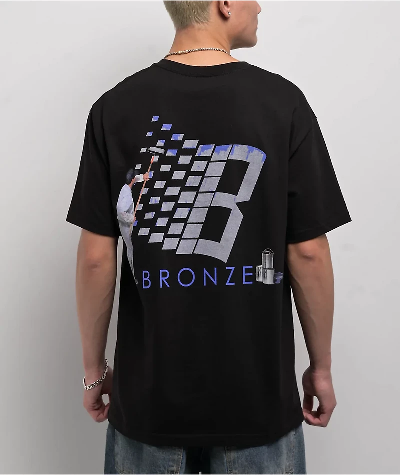 Bronze 56K Roller Logo Black T-Shirt