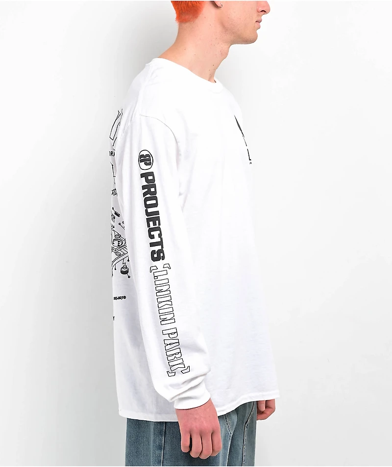 Brooklyn Projects x Linkin Park Exploded White Long Sleeve T-Shirt