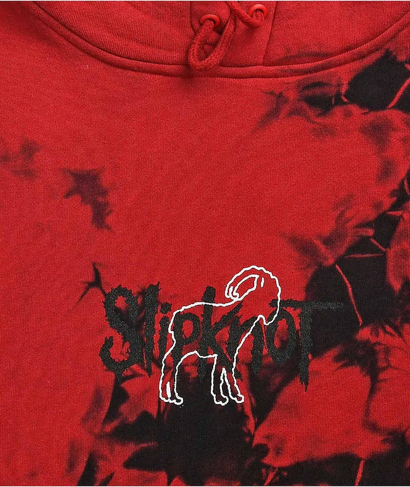 Brooklyn Projects x Slipknot Goat Red & Black Tie Dye Hoodie