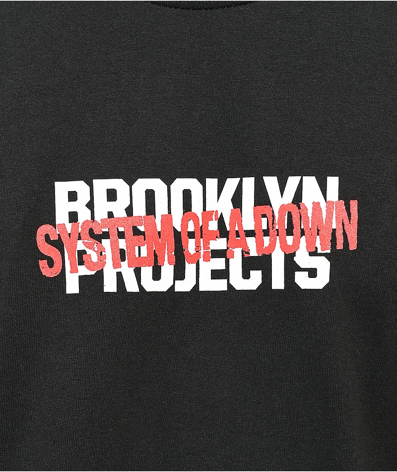 Brooklyn Projects x System of a Down Crew Black T-Shirt