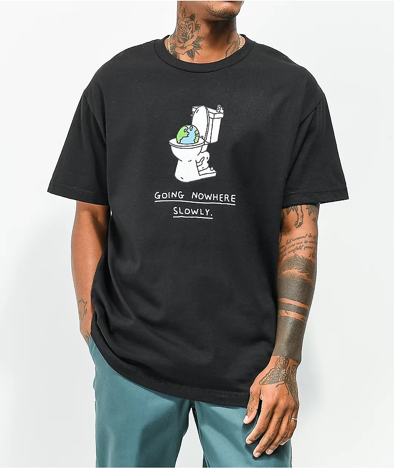Brother Merle Toilet World Black T-Shirt