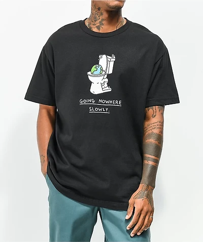 Brother Merle Toilet World Black T-Shirt