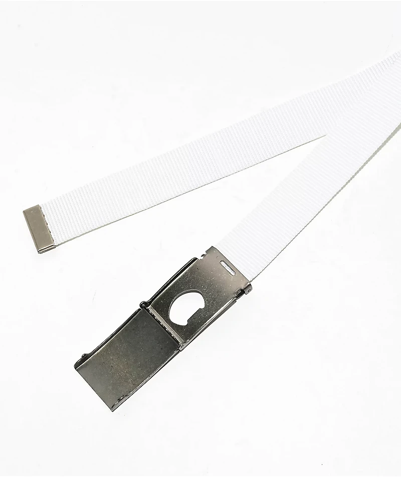 Buckle Down Clean White Web Belt