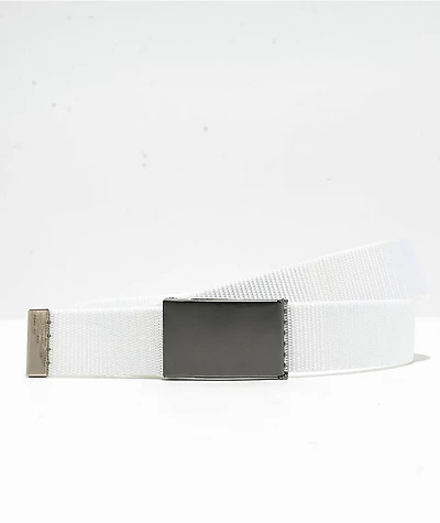 Buckle Down Clean White Web Belt