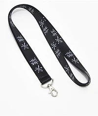Buckle Down Kanji Black Lanyard