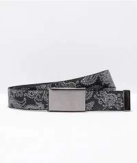 Buckle Down Paisley Black Web Belt