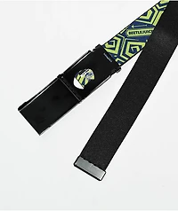 Buckle Down x Beetlejuice Spiral Green Web Belt