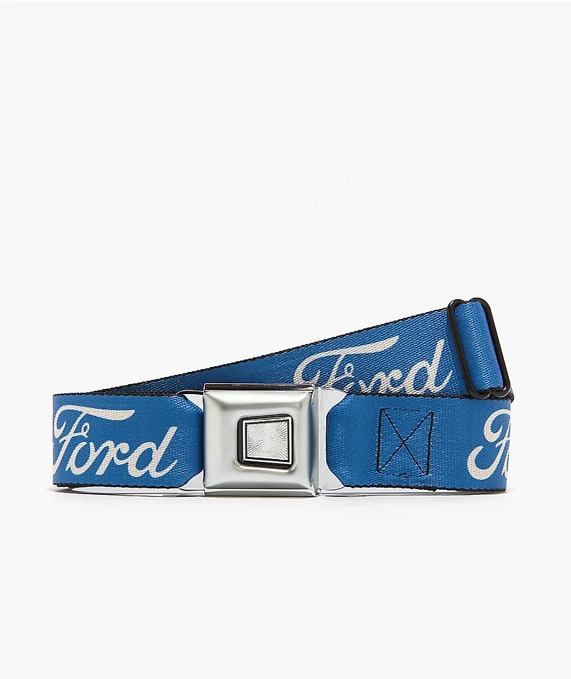 Buckle Down x Ford Starburst Blue Seatbelt Belt