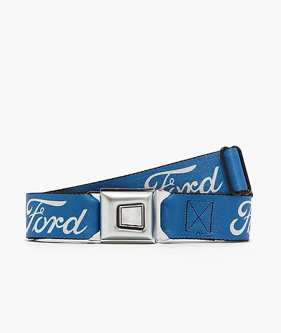 Buckle Down x Ford Starburst Blue Seatbelt Belt
