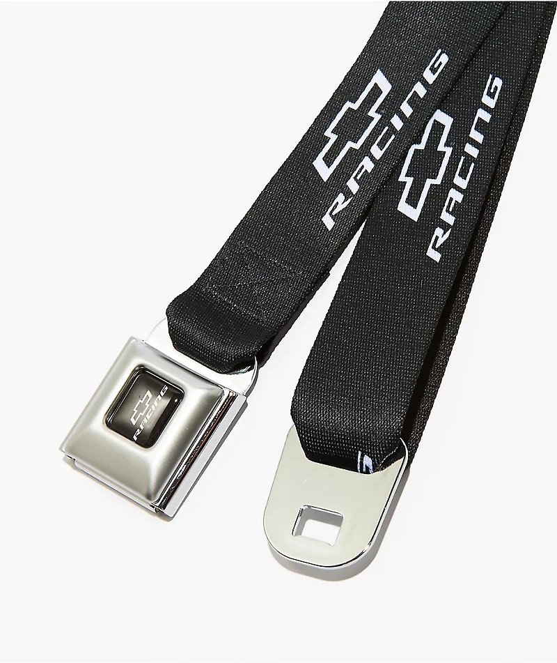 Buckle Down x GM General Motors Chevy Bowtie Racing Logo Black Web Belt