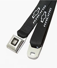 Buckle Down x GM General Motors Chevy Bowtie Racing Logo Black Web Belt