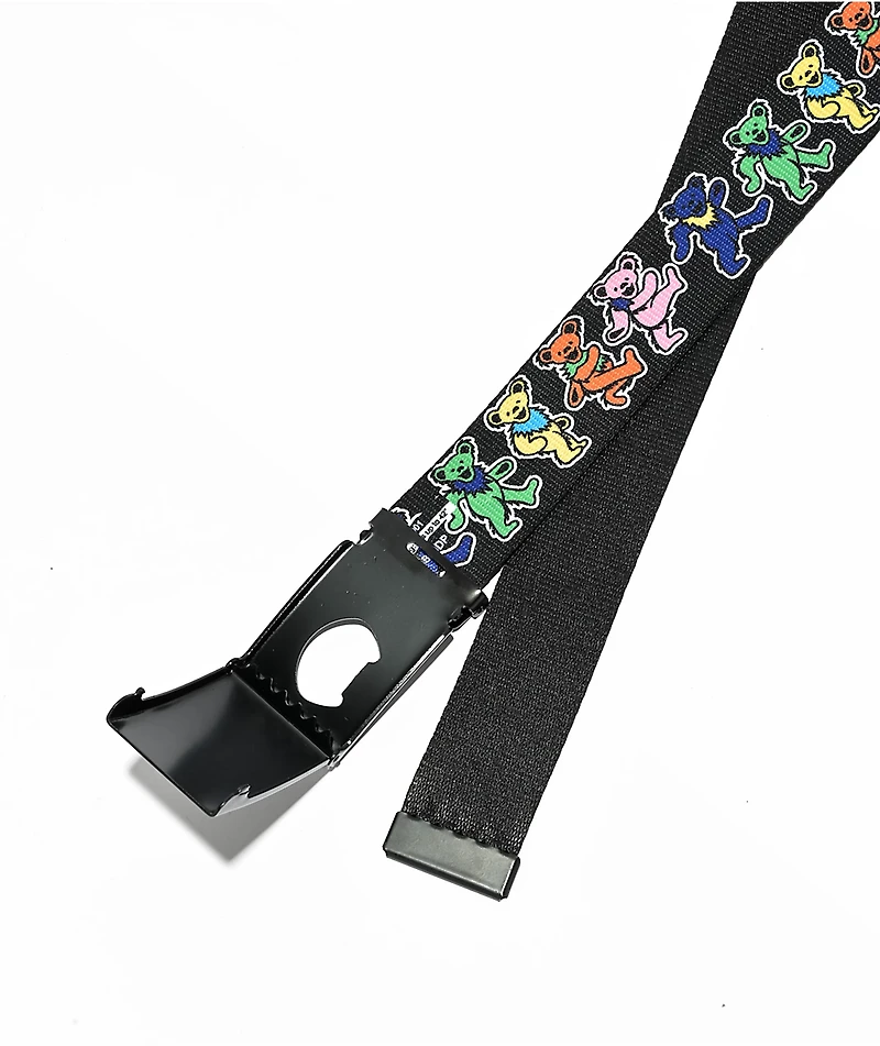Buckle Down x Grateful Dead Dancing Bears Black Web Belt