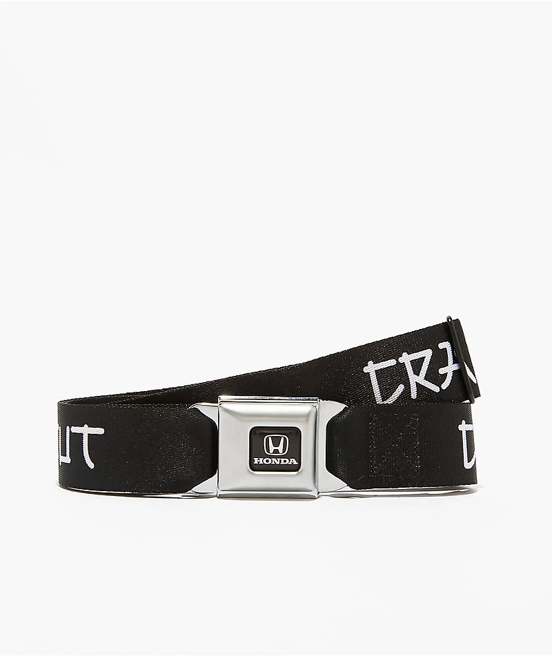 Buckle Down x Honda Crash Out Black Seatbelt Belt